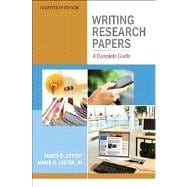 Writing Research Papers A Complete Guide with NEW MyCompLab with eText -- Access Card Package 9780321853134
