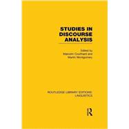 Studies in Discourse Analysis (RLE Linguistics B: Grammar) 9781138983182