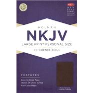 NKJV Large Print Personal Size Reference Bible, Brown Genuine Cowhide Indexed 9781433613197