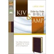 Holy Bible: King James Version & Amplified Camel / Rich Red Italian Duo-Tone Side-by-Side Bible 9780310443346