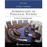 Introduction to Paralegal Studies A Critical Thinking Approach 9781454873426