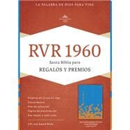 RVR 1960 Biblia para Regalos y Premios, azul océano/papaya símil piel 9781433613432