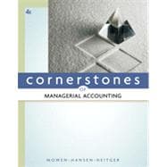 Cornerstones of Managerial Accounting 9780538473460