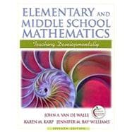 Elementary and Middle School Mathematics : Teaching Developmentally 9780205573523