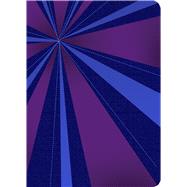 RVR 1960 Biblia Compacta Letra Grande, rayos de azul/violeta símil piel con índice 9781433643552