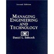 Managing Engineering and Technology : An Introduction to Management for Engineers