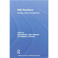 R&D Decisions: Strategy Policy and Innovations 9781138863927