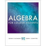 Algebra for College Students 9781133623939