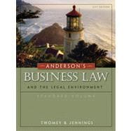 Anderson's Business Law and the Legal Environment, Standard Volume 9781133623953