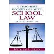 A Teacher's Pocket Guide to School Law 9780135094181
