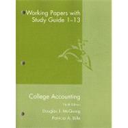 Working Papers with Study Guide, Chapters 1-13 for McQuaig/Bille's College Accounting