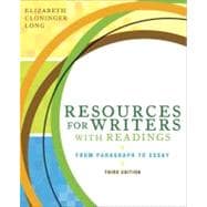 Resources for Writers with Readings (with MyWritingLab Student Access Code Card) 9780205634200