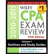 Wiley CPA Examination Review, 37th Edition, 2010-2011, Volume 1, Outlines and Study Guides, 37th Edition, 2010-2011 9780470554272