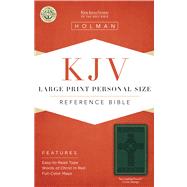KJV Large Print Personal Size Reference Bible, Green Cross Design LeatherTouch 9781586404277