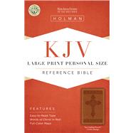 KJV Large Print Personal Size Reference Bible, Brown Cross Design LeatherTouch 9781586404284