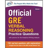 Official GRE Verbal Reasoning Practice Questions 9780071834292