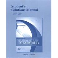 Student's Solutions Manual for Elementary Statistics 9780134464299