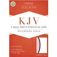KJV Large Print Personal Size Reference Bible, White/Pink/Dark Brown LeatherTouch Indexed 9781586404338