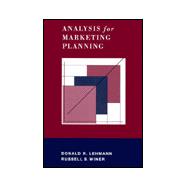 Analysis for Marketing Planning 9780256214420