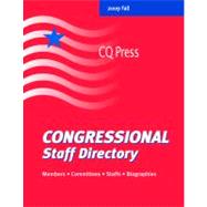 Congressional Staff Directory Spring 2009, 84th Edition 9780872894433