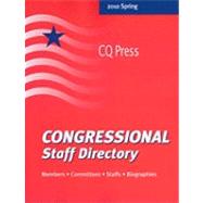 Congressional Staff Directory Spring 2010: 111th Congress, Second Session; Members, Committees, Staffs, Biographies 9780872894464