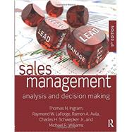 Sales Management: Analysis and Decision Making 9780765644510