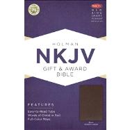 NKJV Gift & Award Bible, Brown Imitation Leather 9781433604638