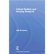 Critical Realism and Housing Research 9780415864657