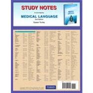 Study Notes for Medical Language 9780135114810