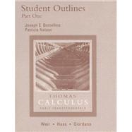 Student Outlines Part 1, Thomas' Calculus : Early Transcendentals 9780321414908