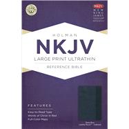 NKJV Large Print Ultrathin Reference Bible, Slate Blue LeatherTouch Indexed 9781433614927
