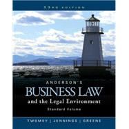 Anderson's Business Law and the Legal Environment, Standard Volume 9781305575110