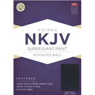 NKJV Super Giant Print Reference Bible, Black Genuine Leather Indexed 9781433645136