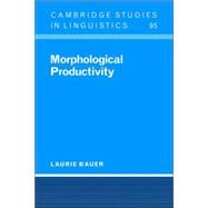 Morphological Productivity
