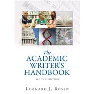Academic Writer's Handbook Value Pack (includes MyCompLab NEW Student Access& What Every Student Should Know About Avoiding Plagiarism) 9780205675159