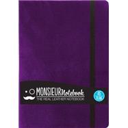 Monsieur Notebook Purple Leather Plain Medium 9781781435267