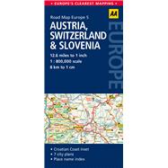 AA Road Map Austria, Switzerland & Slovenia 9780749575335