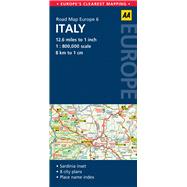 AA Road Map Europe Italy 9780749575342