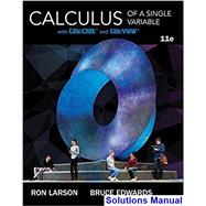 Student Solutions Manual for Larson/Edwards' Calculus of a Single Variable, 11th