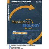 MasteringBiology with MasteringBiology Virtual Lab Full Suite -- Standalone Access Card -- for Campbell Biology Concepts & Connections 9780321765413