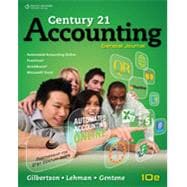Working Papers, Chapters 1-16 for Gilbertson/Lehman's Century 21 Accounting: General Journal, 10th 9780840065476