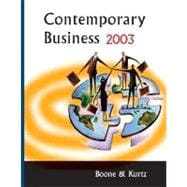 Contemporary Business 2003 : With a Guide to Your Personal Finances 9780324185485