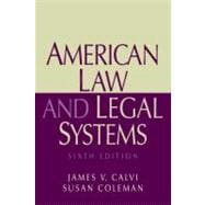 American Law and Legal Systems 9780136155539