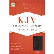 KJV Large Print Ultrathin Reference Bible, Charcoal LeatherTouch 9781433615559