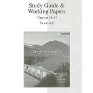 Study Guide & Working Papers Chapters 14-24 to accompany College Accounting 9780073365701
