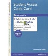 NEW MyNutritionLab with MyDietAnalysis with Pearson eText -- Standalone Access Card -- for Nutrition An Applied Approach, MyPlate Edition 9780321815712