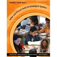 Words Their Way Letter and Picture Sorts for Emergent Spellers 9780135145791