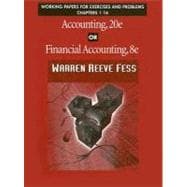 Accounting, 20e or Financial Accounting, 8e : Working Papers for Exercises and Problems Chapters 1-16