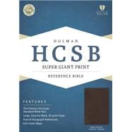 HCSB Super Giant Print Reference Bible, Brown Genuine Cowhide Indexed 9781433615894