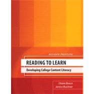 Reading to Learn: Developing College Content Literacy 9780757565960